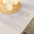 Maze - Burford 3 Seat Aluminium Sofa Dining Set
with Rising Table & Footstools - Almond - Blythe Living