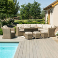 Maze - Winchester Deluxe Large Rattan Corner Dining Set with Rising Table & Armchair - Blythe Living