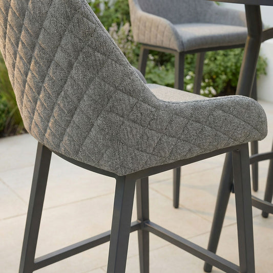 Maze - Outdoor Fabric Regal Bar Stool - Oatmeal - Blythe Living