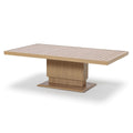 Maze - New York 3 Seat Sofa Wood Effect Aluminium Sofa Set
with Rising Table - Almond - Blythe Living
