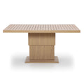 Maze - New York 3 Seat Sofa Wood Effect Aluminium Sofa Set
with Rising Table - Almond - Blythe Living