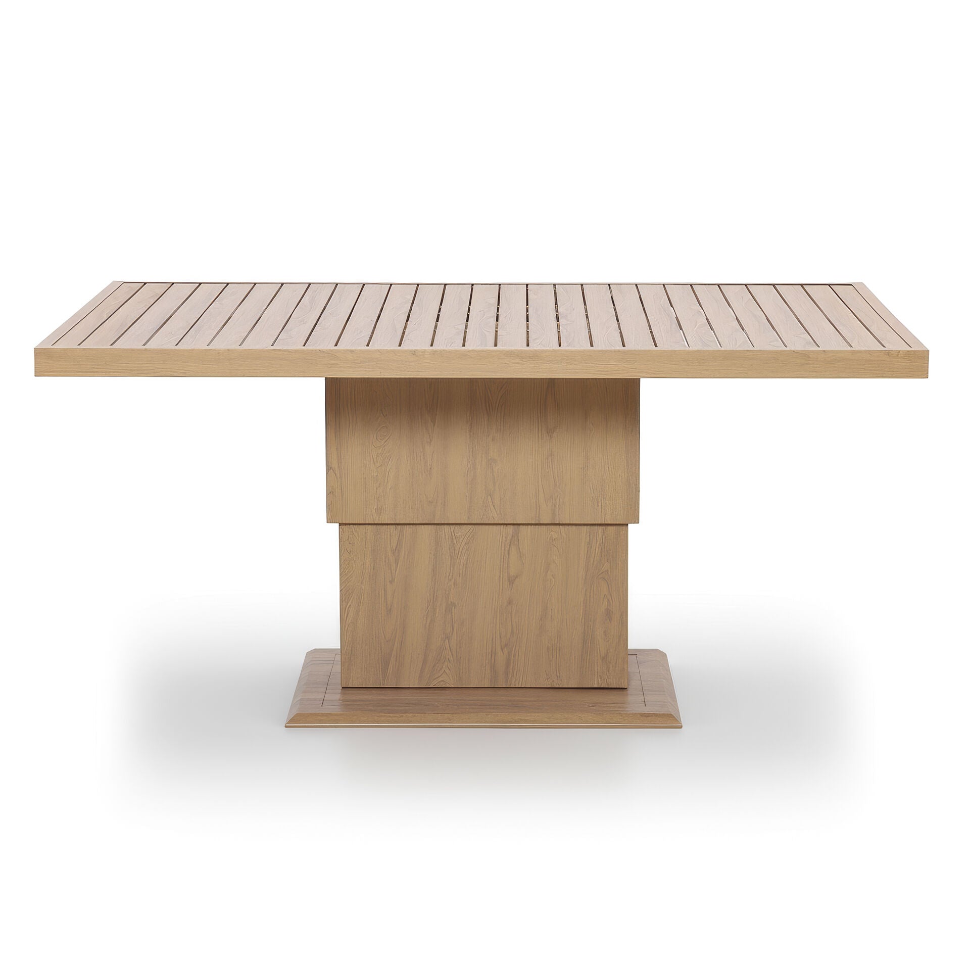 Maze - New York 3 Seat Sofa Wood Effect Aluminium Sofa Set
with Rising Table - Almond - Blythe Living