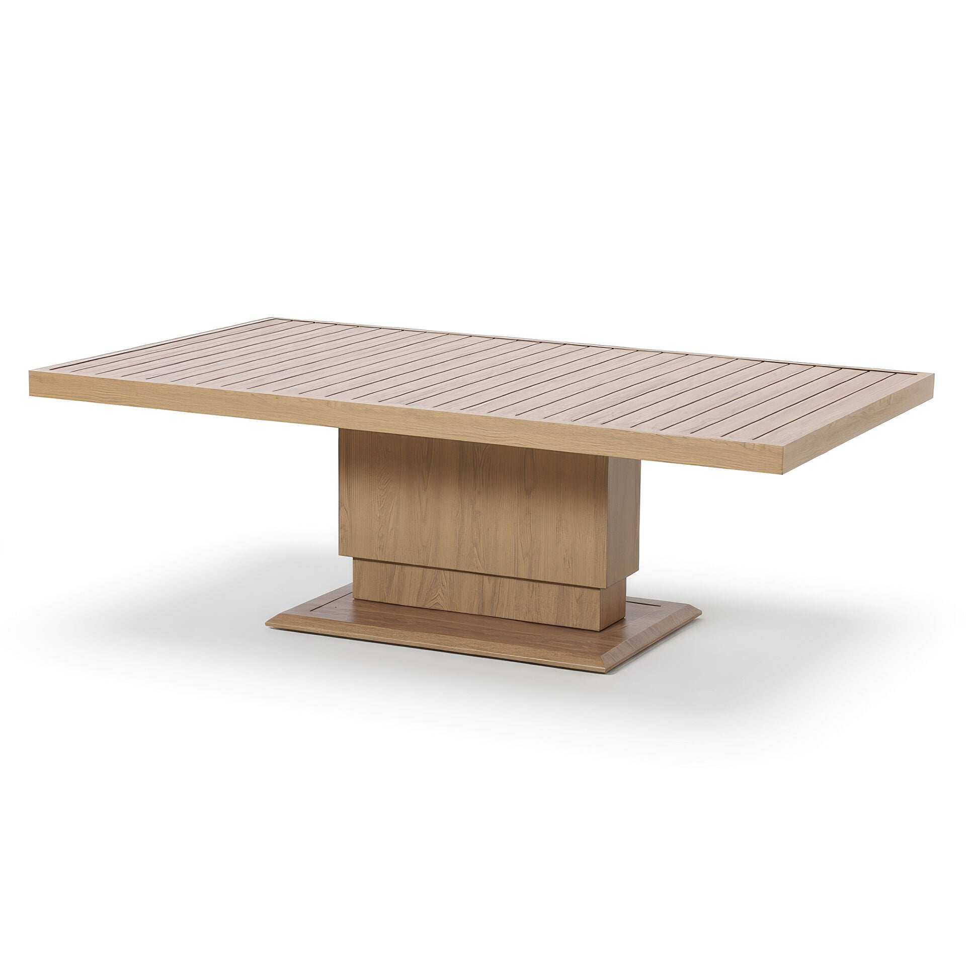 Maze - New York Wood Effect Aluminium Corner Dining Set
with Rising Table - Almond - Blythe Living