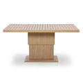 Maze - New York Wood Effect Aluminium Corner Dining Set
with Rising Table - Almond - Blythe Living