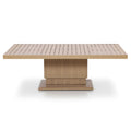 Maze - New York Wood Effect Aluminium Corner Dining Set
with Rising Table - Almond - Blythe Living