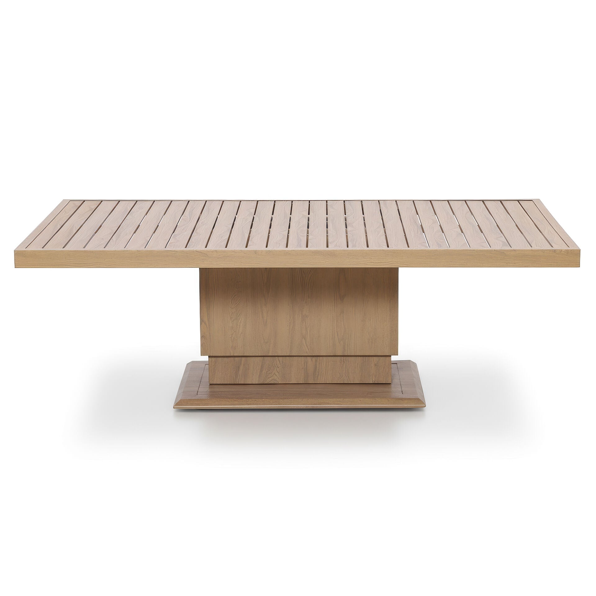 Maze - New York Wood Effect Aluminium Corner Dining Set
with Rising Table - Almond - Blythe Living
