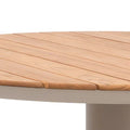 Maze - Sicily Rope Weave 6 Seat Round Pedestal Dining Set - Latte - Blythe Living