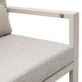 Maze - Valencia Reclining Aluminium Corner Garden Dining Set
with Rising Table, Footstools & Bench - Latte - Blythe Living