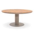 Maze - Sicily Open Rope Weave 6 Seat Round Pedestal Dining Set - Latte - Blythe Living
