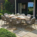 Maze - Sicily Open Rope Weave 8 Seat Rectangular Dining Set - Café - Blythe Living