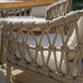 Maze - Sicily Open Rope Weave 8 Seat Rectangular Dining Set - Café - Blythe Living