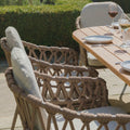 Maze - Sicily Open Rope Weave 8 Seat Rectangular Dining Set - Café - Blythe Living