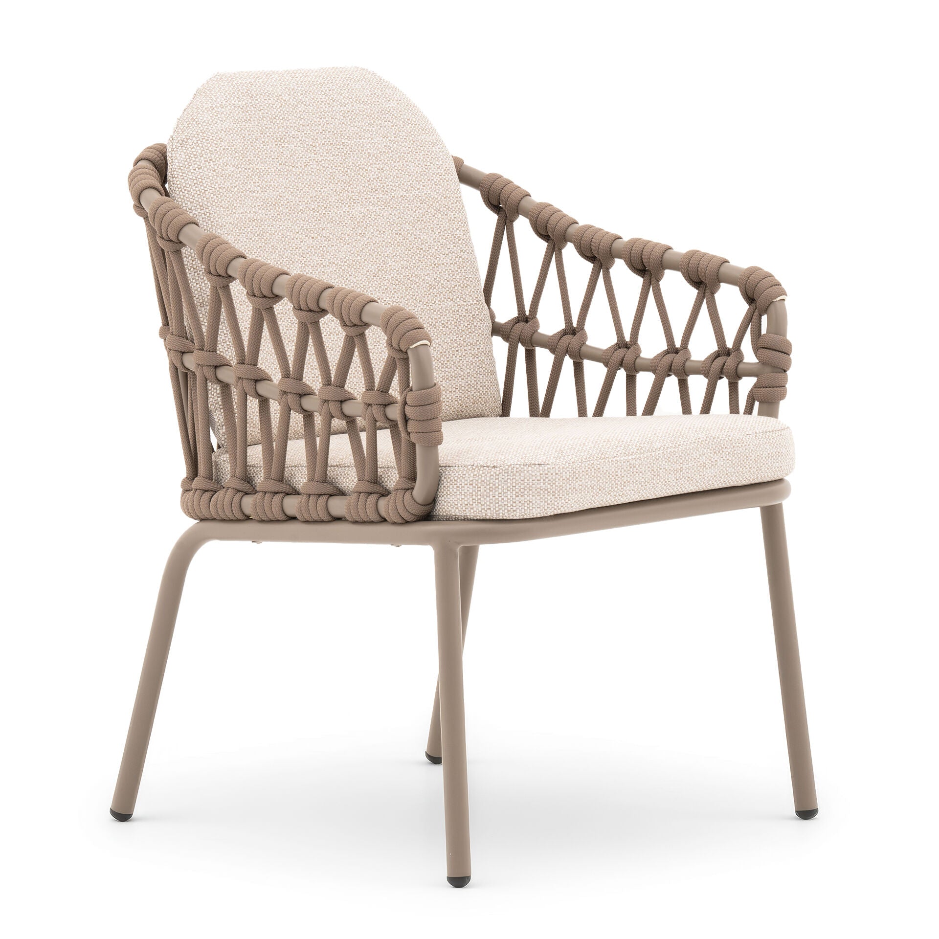 Maze - Sicily Open Rope Weave 8 Seat Rectangular Dining Set - Café - Blythe Living