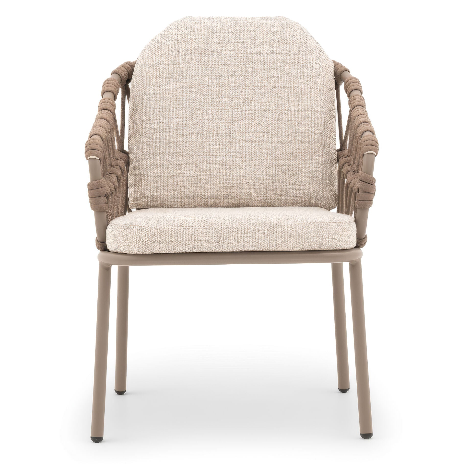 Maze - Sicily Open Rope Weave 8 Seat Rectangular Dining Set - Café - Blythe Living