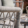 Maze - Monaco Rope Weave Small Corner Dining Set
with Square Rising Table & Footstools - Cool Linen - Blythe Living