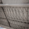 Maze - Monaco Rope Weave Small Corner Dining Set
with Square Rising Table & Footstools - Cool Linen - Blythe Living