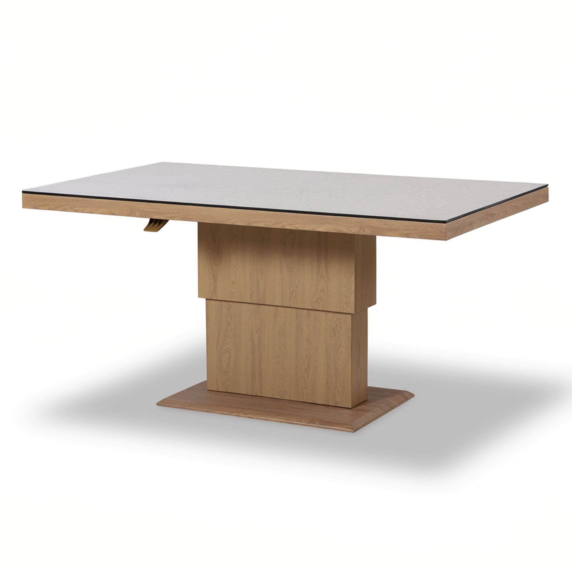 Maze - Burford 3 Seat Aluminium Sofa Dining Set
with Rising Table & Footstools - Almond - Blythe Living