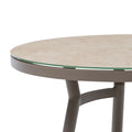 Maze - Outdoor Fabric Zen 4 Seat Low Round Bar Set - Latte - Blythe Living