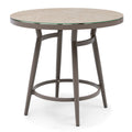 Maze - Outdoor Fabric Zen 4 Seat Low Round Bar Set - Latte - Blythe Living