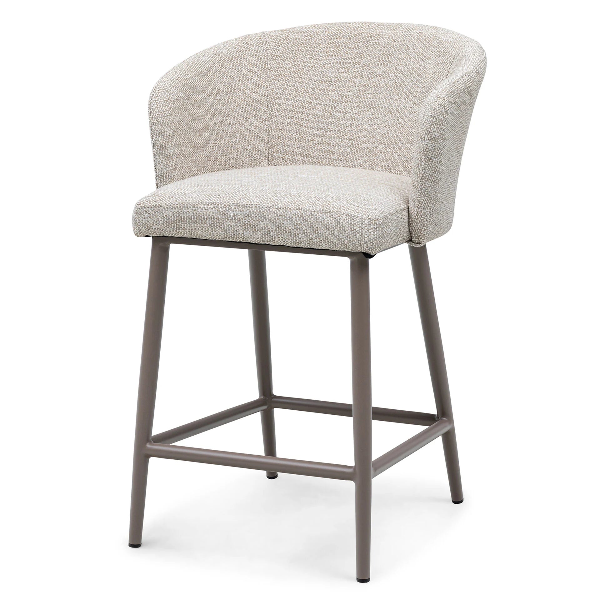 Maze - Outdoor Fabric Zen 4 Seat Low Round Bar Set - Latte - Blythe Living