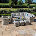 Maze - Oxford Deluxe Large Rattan Corner Dining Set with Rising Table & Armchair - Blythe Living