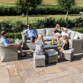 Maze - Oxford Deluxe Large Rattan Corner Dining Set with Rising Table & Armchair - Blythe Living
