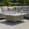 Maze - Oxford Royal U-Shaped Rattan Sofa Set
with Rising Table - Ceramic Glass - Blythe Living