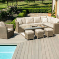 Maze - Winchester Deluxe Large Rattan Corner Dining Set with Rising Table & Armchair - Blythe Living