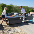 Maze - Outdoor Fabric Pulse 3 Seat Sofa Set with Rising Table - Flanelle - Blythe Living