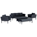 Maze - Outdoor Fabric Pulse 3 Seat Sofa Set with Rising Table - Charcoal - Blythe Living