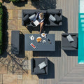 Maze - Outdoor Fabric Pulse 3 Seat Sofa Set with Rising Table - Charcoal - Blythe Living