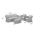 Maze - Oxford 3 Seat Rattan Sofa Set - Blythe Living