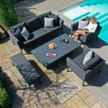 Maze - Outdoor Fabric Pulse 3 Seat Sofa Set with Rising Table - Charcoal - Blythe Living