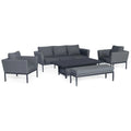 Maze - Outdoor Fabric Pulse 3 Seat Sofa Set with Rising Table - Flanelle - Blythe Living