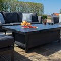 Maze - Outdoor Fabric Pulse 3 Seat Sofa Set with Rising Table - Charcoal - Blythe Living