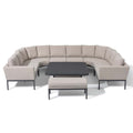 Maze - Outdoor Fabric Pulse U Shape Corner Dining Set with Rising Table - Oatmeal - Blythe Living