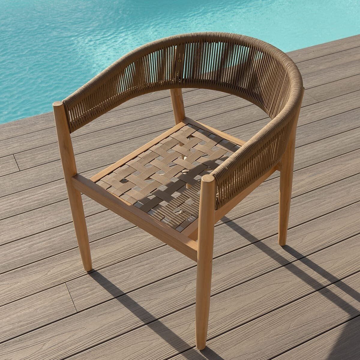 Maze - Porto Rope Weave 4 Seat Round Dining Set - Blythe Living