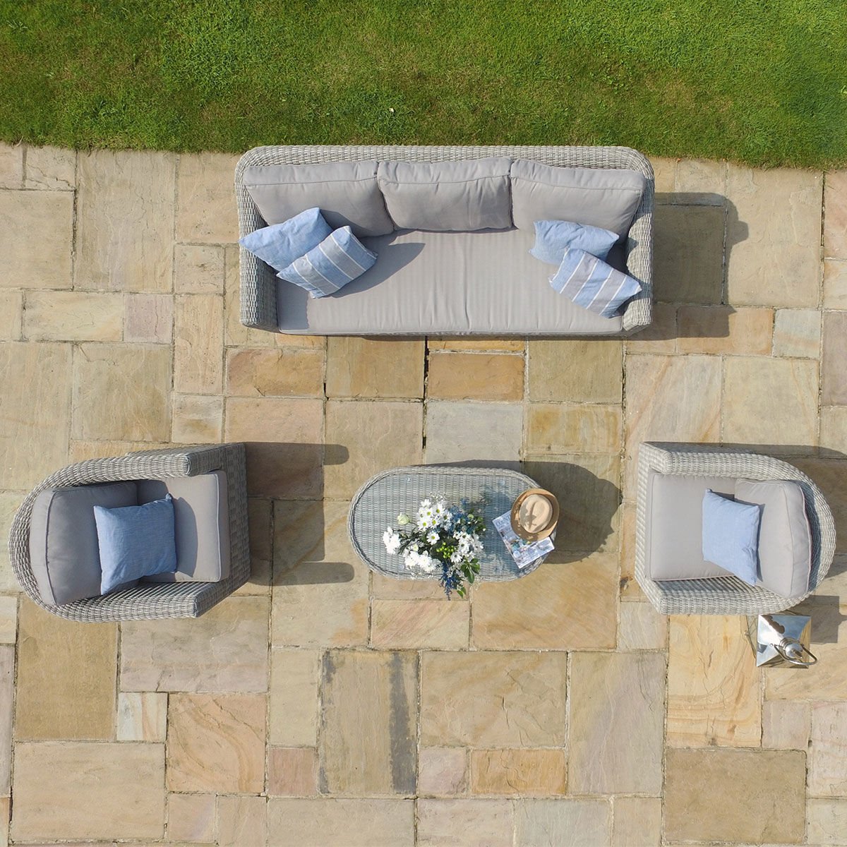 Maze - Oxford 3 Seat Rattan Sofa Set - Blythe Living