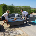 Maze - Outdoor Fabric Pulse 3 Seat Sofa Set with Rising Table - Flanelle - Blythe Living
