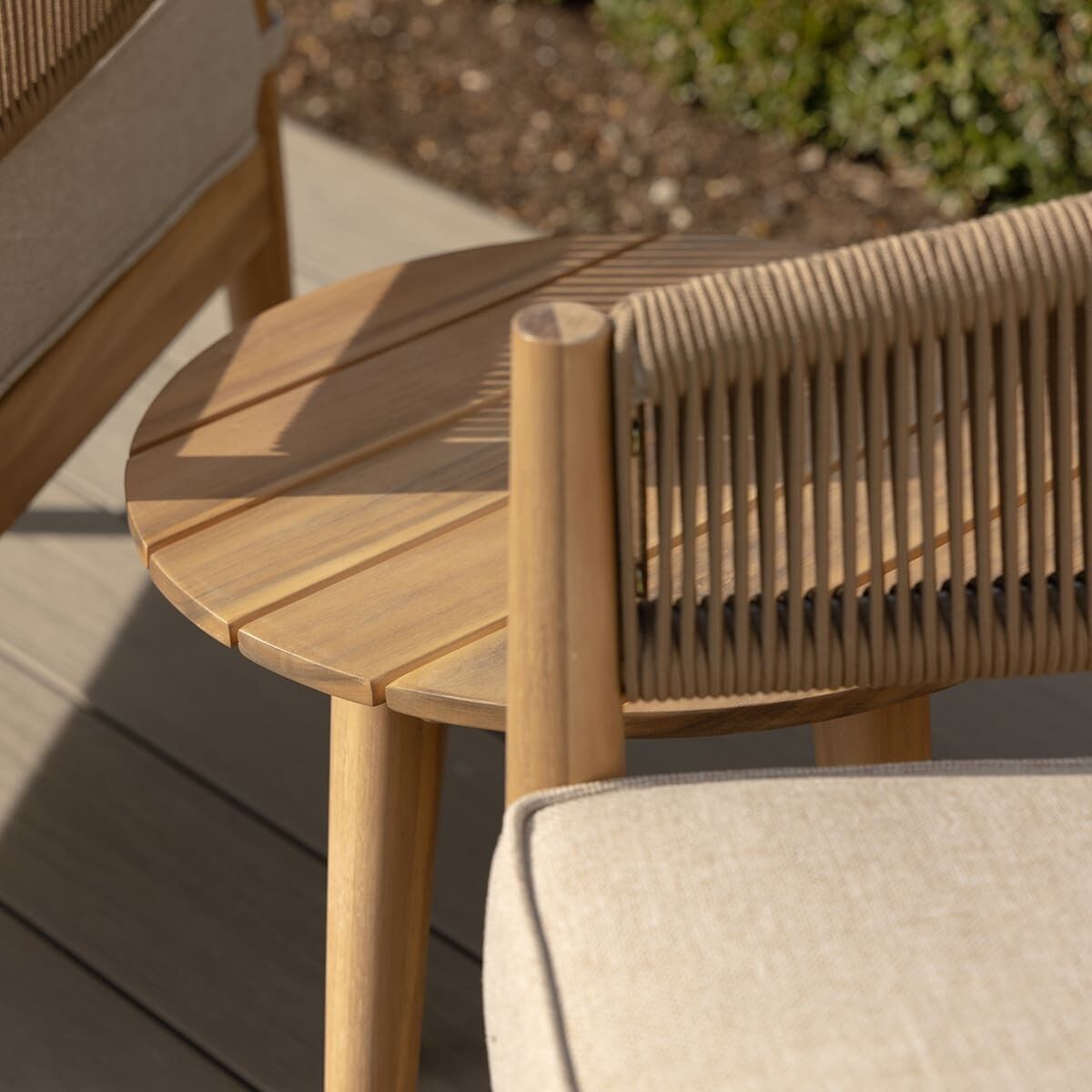 Maze - Porto Rope Weave Lounge Set with Small Round Side Table - Blythe Living