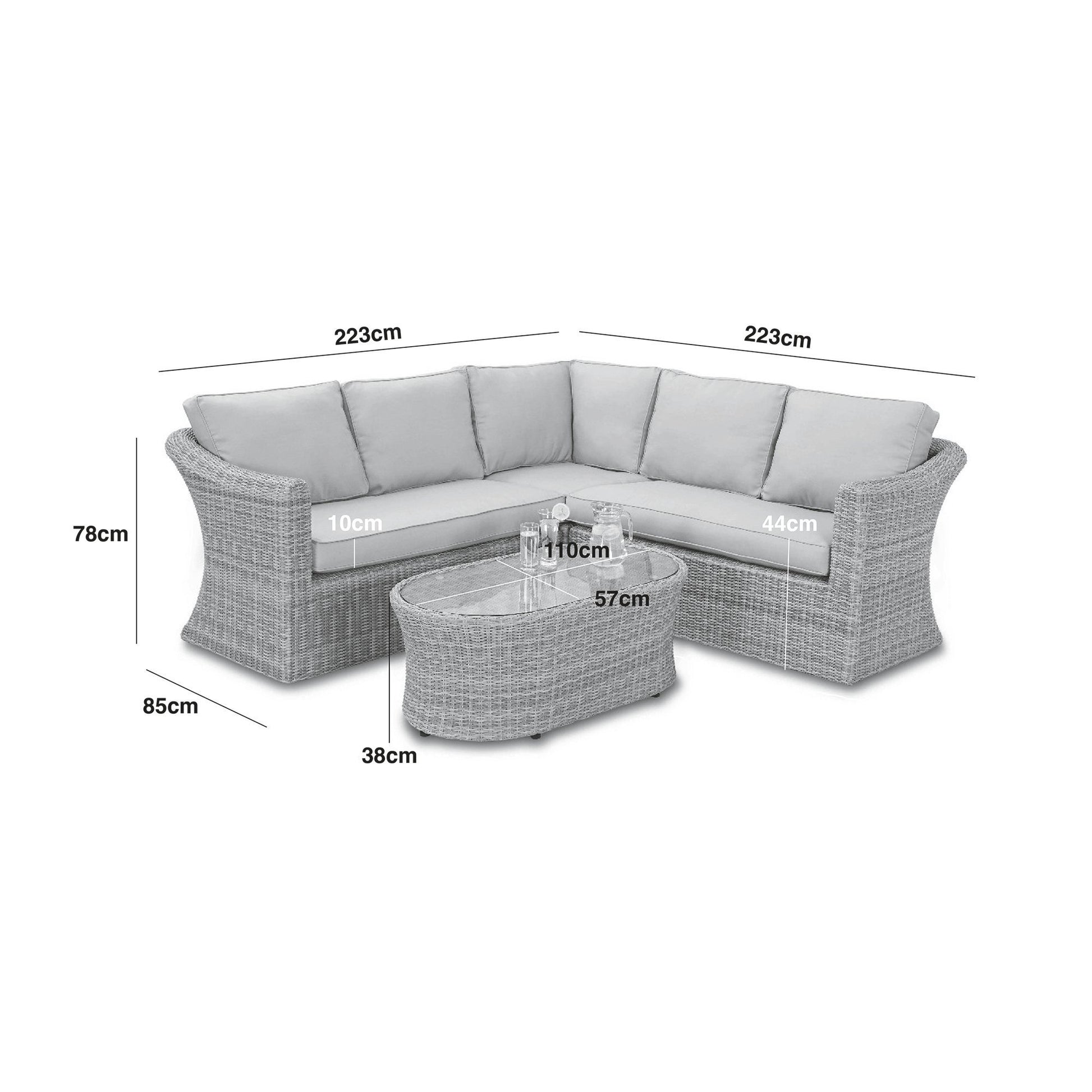 Maze - Oxford Small Rattan Corner Sofa Set - Blythe Living