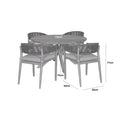 Maze - Porto Rope Weave 4 Seat Round Dining Set - Blythe Living