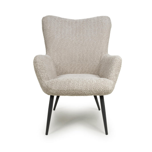 Bordeaux Textured Chenille Effect Mink Armchair