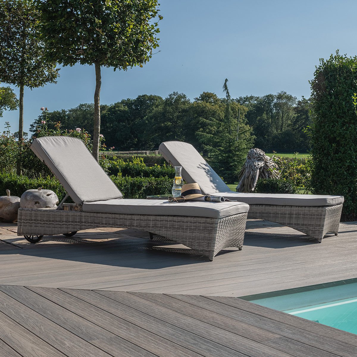 Maze - Oxford Rattan Sunlounger Set - Blythe Living