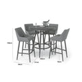 Maze - Outdoor Fabric Regal 4 Seat Round Bar Set - Oatmeal - Blythe Living