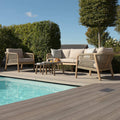 Maze - Martinique Rope Weave 3 Seat Sofa Set with 2 Lounge Armchairs & 2 Round Coffee Tables - Blythe Living