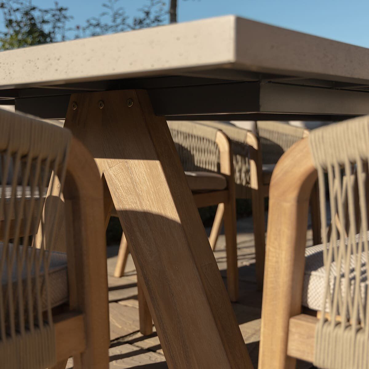 Maze - Martinique Rope Weave 8 Seat Rectangular Dining Set - Blythe Living