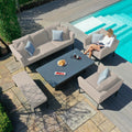 Maze - Outdoor Fabric Pulse 3 Seat Sofa Set with Rising Table - Oatmeal - Blythe Living