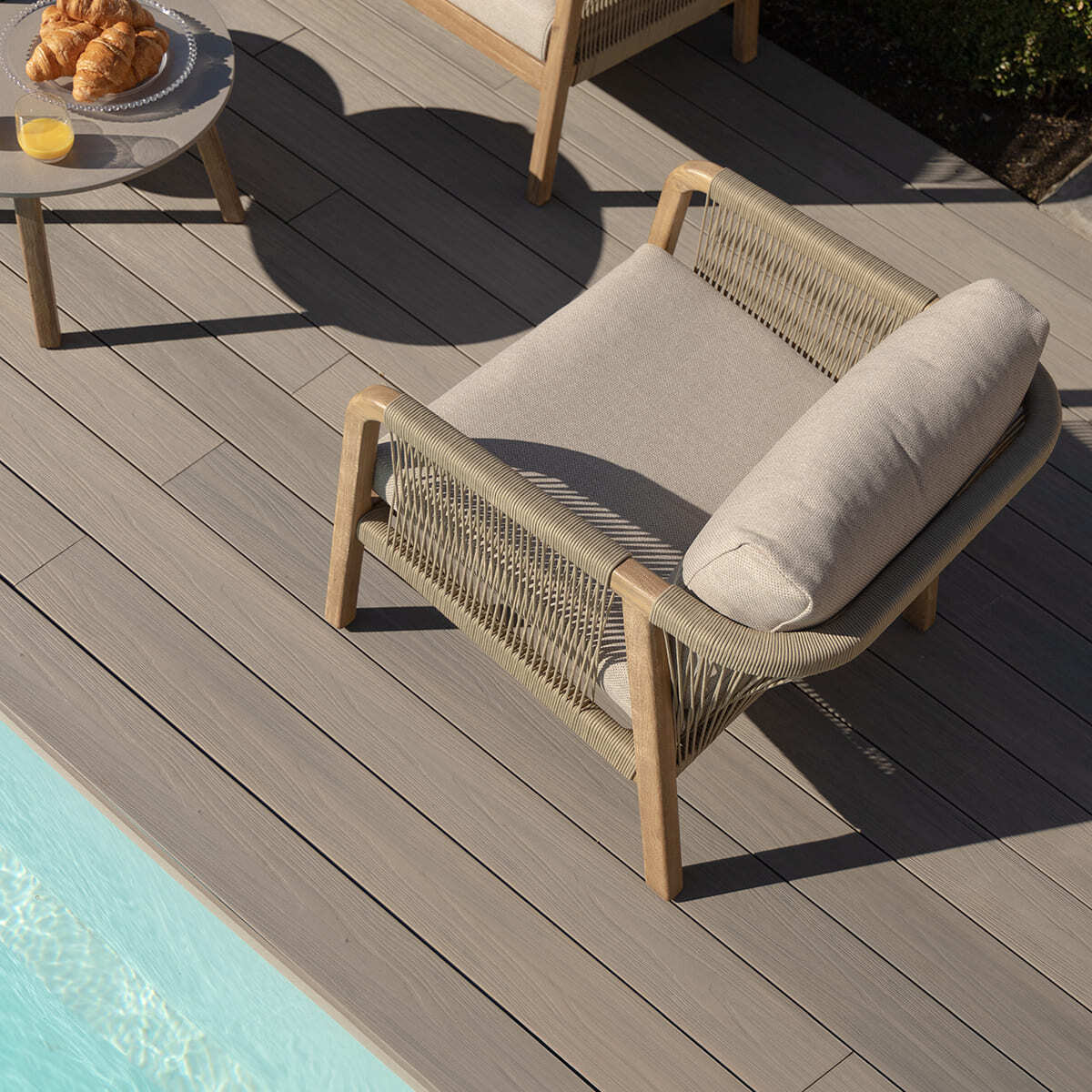 Maze - Martinique Rope Weave 3 Seat Sofa Set with 2 Lounge Armchairs & 2 Round Coffee Tables - Blythe Living