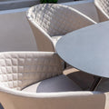 Maze - Outdoor Fabric Ambition 6 Seat Oval Dining Set - Oatmeal - Blythe Living